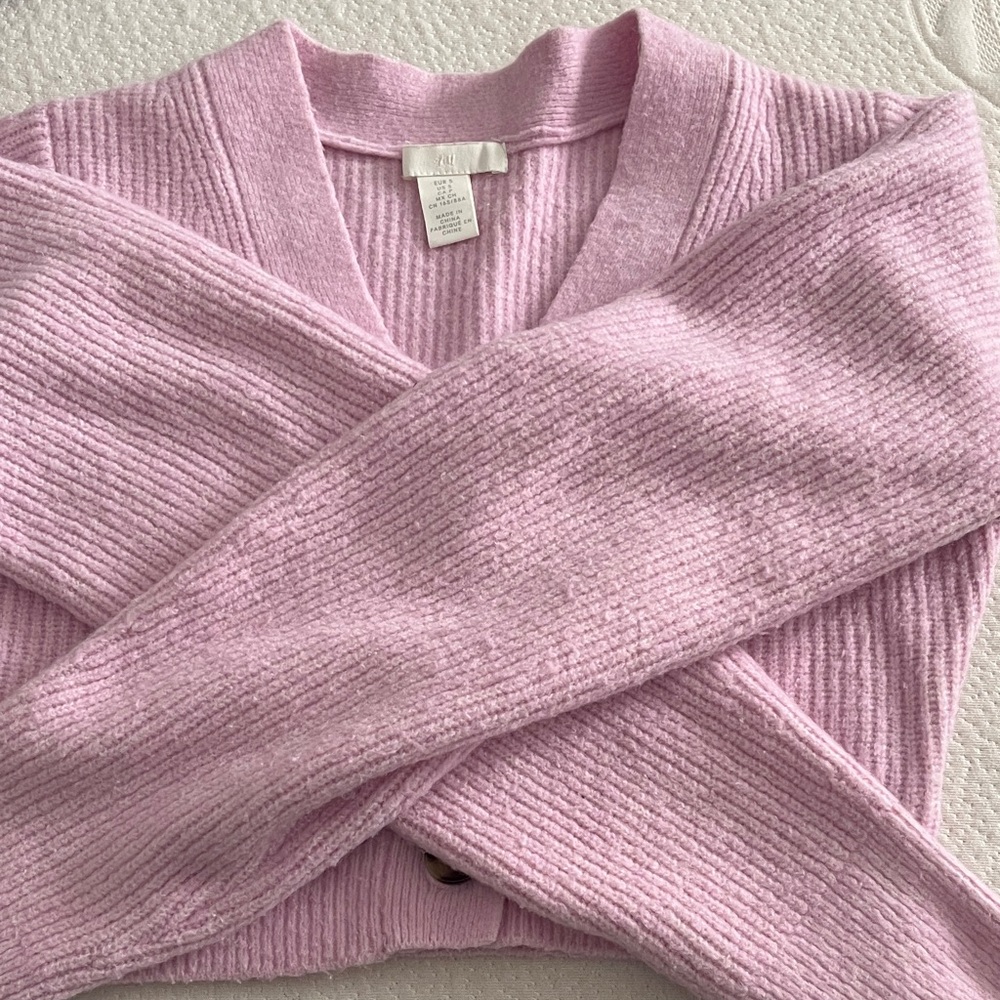 H&M Light Pink Ribbed Cardigan - Picture 4 of 5